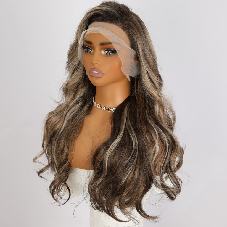 Hot Selling Synthetic Hair Wigs Highlight Wear Go Wigs For Black Women Glueless 
