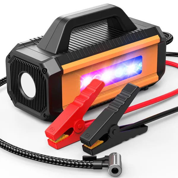 S ZEVZO 2 In 1 Car Jump Starter With Air Compressor Air Inflator Battery Charge 