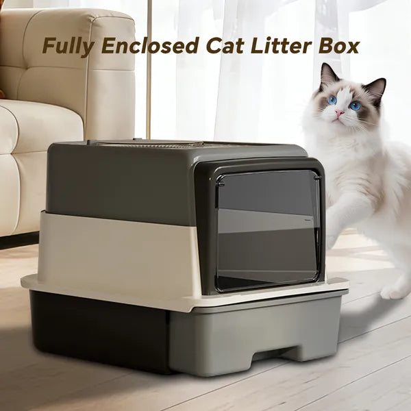 2026 Top-Rated Cat Litter Box, Pull-Out Drawer, No Scoop Needed, Fits Modern Hom