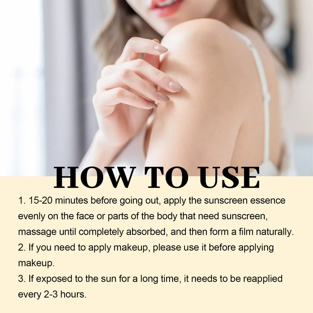 EELHOE Sunscreen Serum, Outdoor Protection Brightening Skin Hydrating Non-Greasy