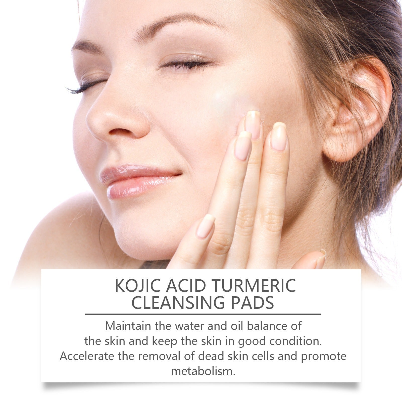 40pcs Turmeric Kojic Acid Cleansing Pads, Turmeric Cleansing Pads With Vitamin B