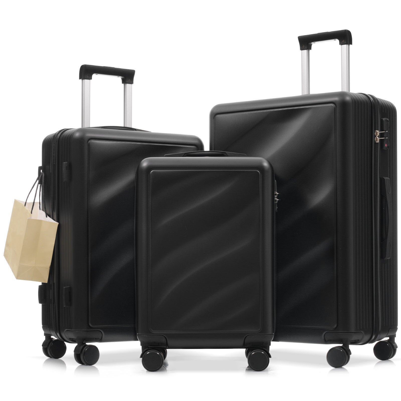Luggage Set 3 Piece, Lightweight Durable ABS Suitcases With Spinner Wheels And T