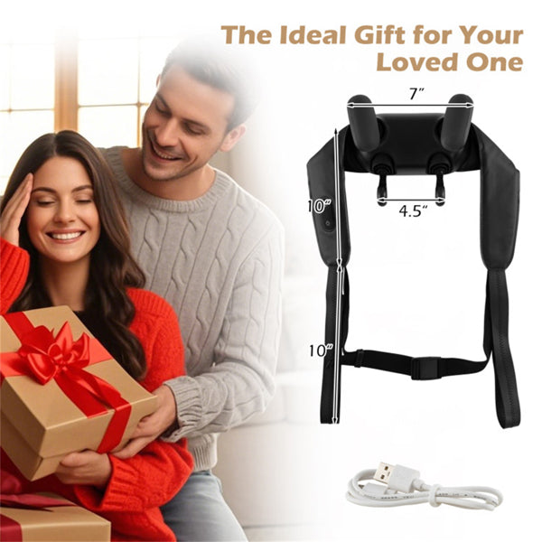 Neck Shoulder Massager - 4D Deep Tissue Kneading, 2 Modes & 2-Level Heat , Hands