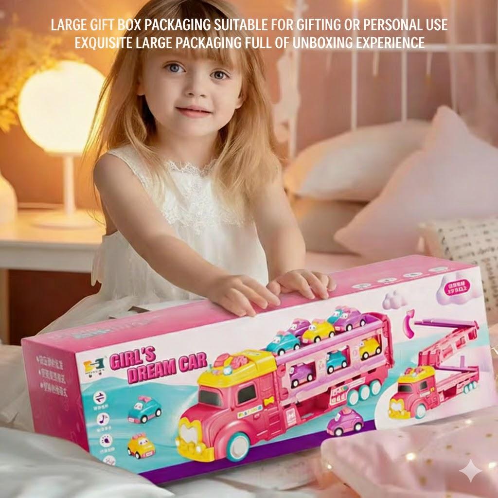 Kids' Roller Car Storage And Transport Toy 6-Piece Mini Vehicle Set