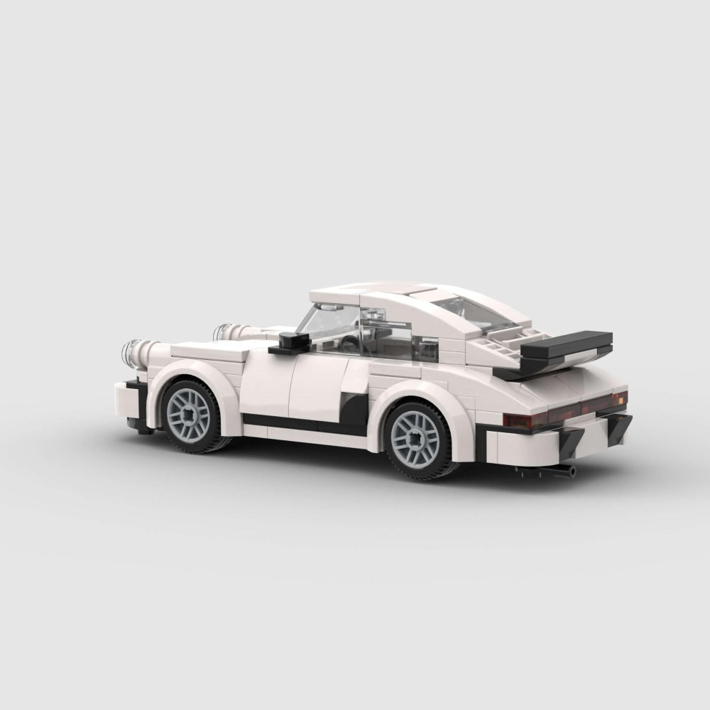 196PCS Retro Style Sports Car Building Blocks, White Classic Race Car Toy For Ki
