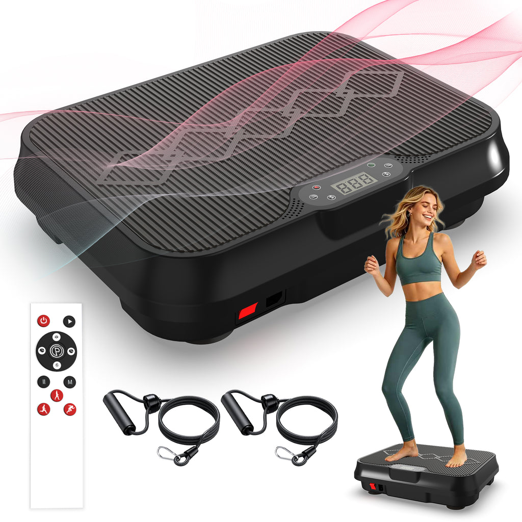 Vibration Plate Exercise Machine, Whole Body Workout Platform With Remote Contro
