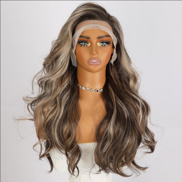 Hot Selling Synthetic Hair Wigs Highlight Wear Go Wigs For Black Women Glueless 