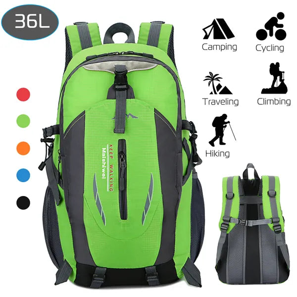 36L Outdoor Backpack Waterproof Daypack Travel Knapsack For Hiking Camping Picni