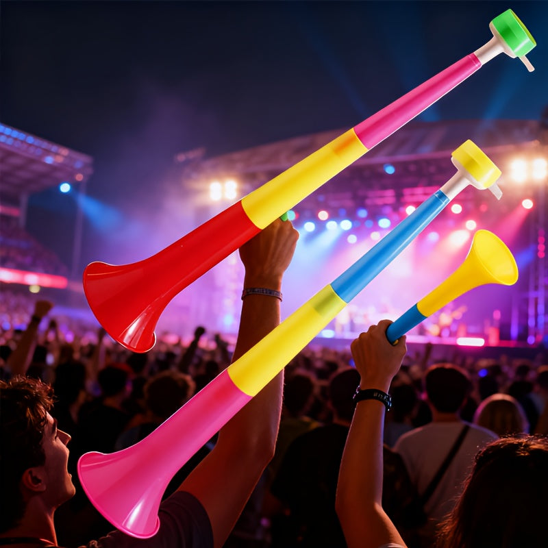 4pcs Retractable Multi Section Cheering Horn,Color Random,for Soccer, Sports Eve