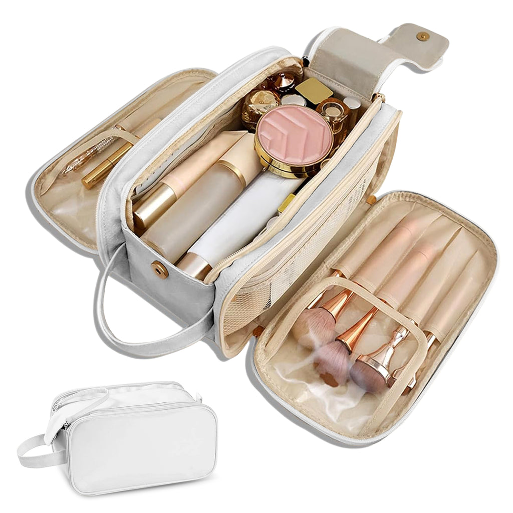Travel Toiletry Bag For Women Men, Large Travel Toiletry Organizer Makeup Bag, H