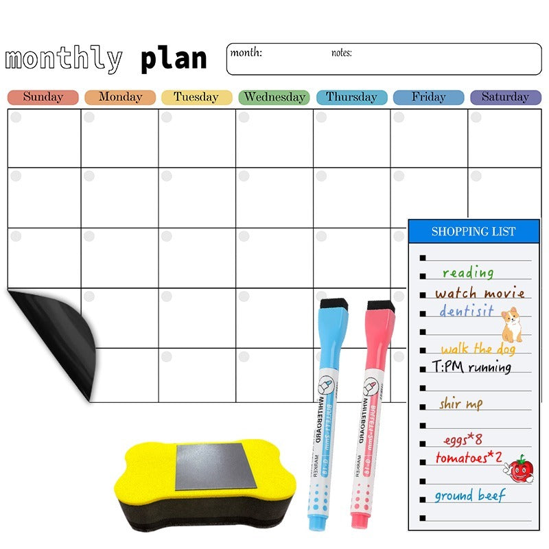 Magnetic Fridge Memo Board, Easy To Erase And Reusable, Strong Magnet, Creating 