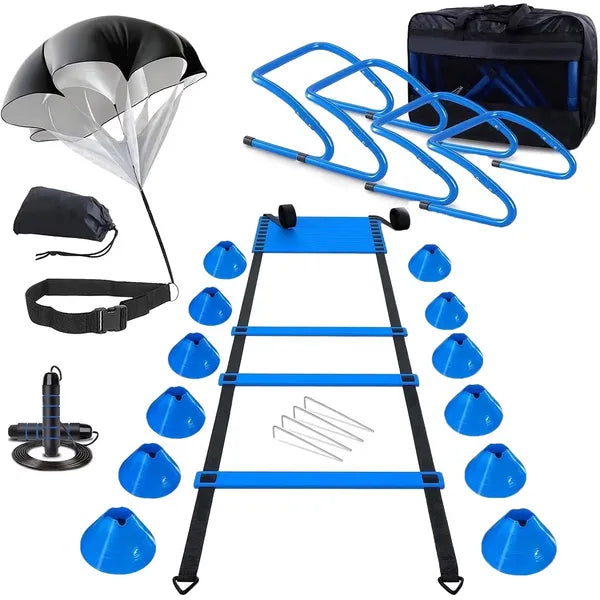Professional Agility Ladder Training Set For Speed & Footwork - Adjustable Fitne