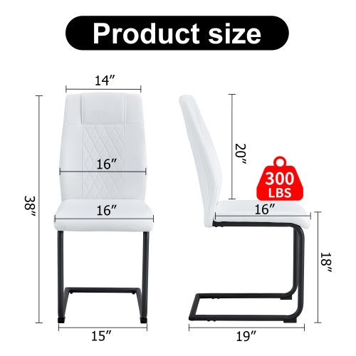 Modern Dining Chairs With Faux Leather Upholstered Seats - Dining Room Chairs Wi