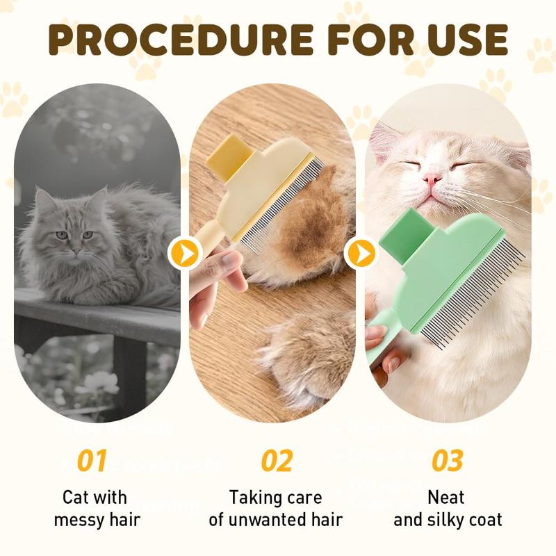 Cat And Dog Comb, Knot Remover, Hair Removal Tool, Pet Self-cleaning Comb, For L
