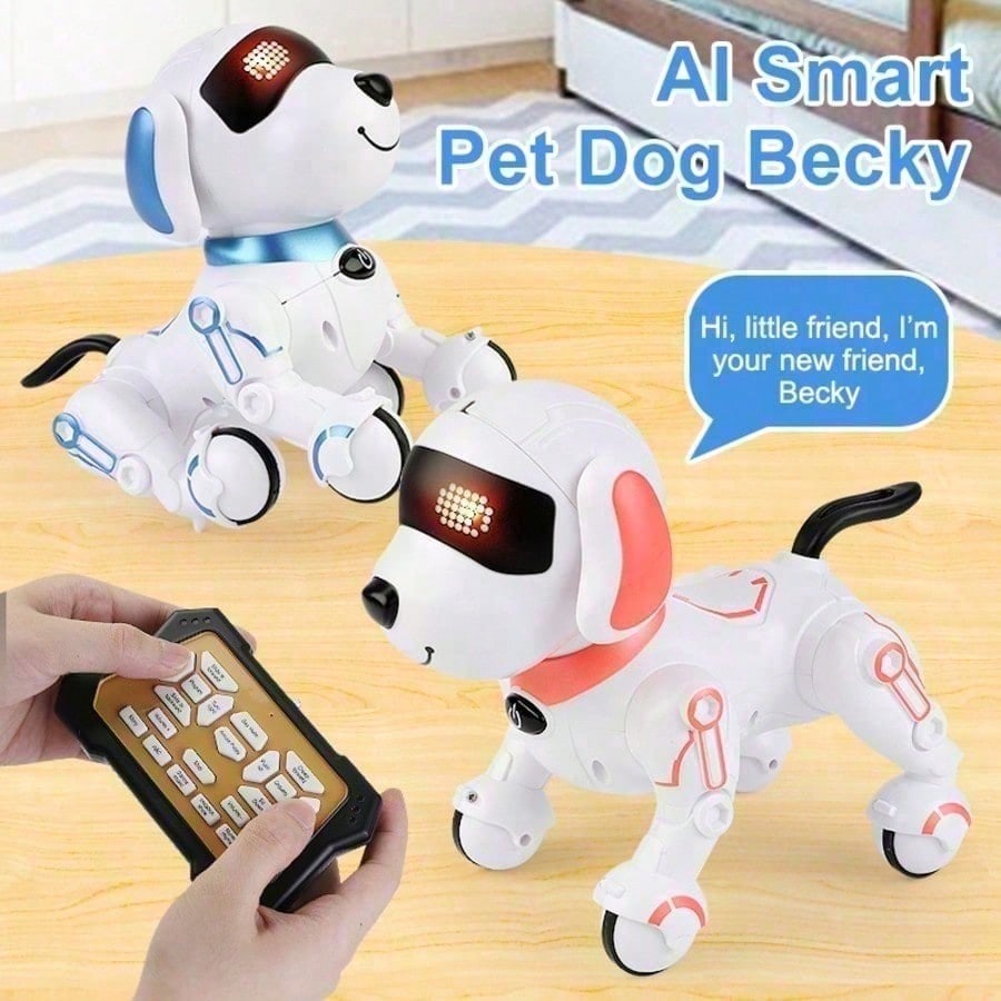 Interactive AI Smart Robot Dog, Rechargeable, Touch Sensor And Remote Control To