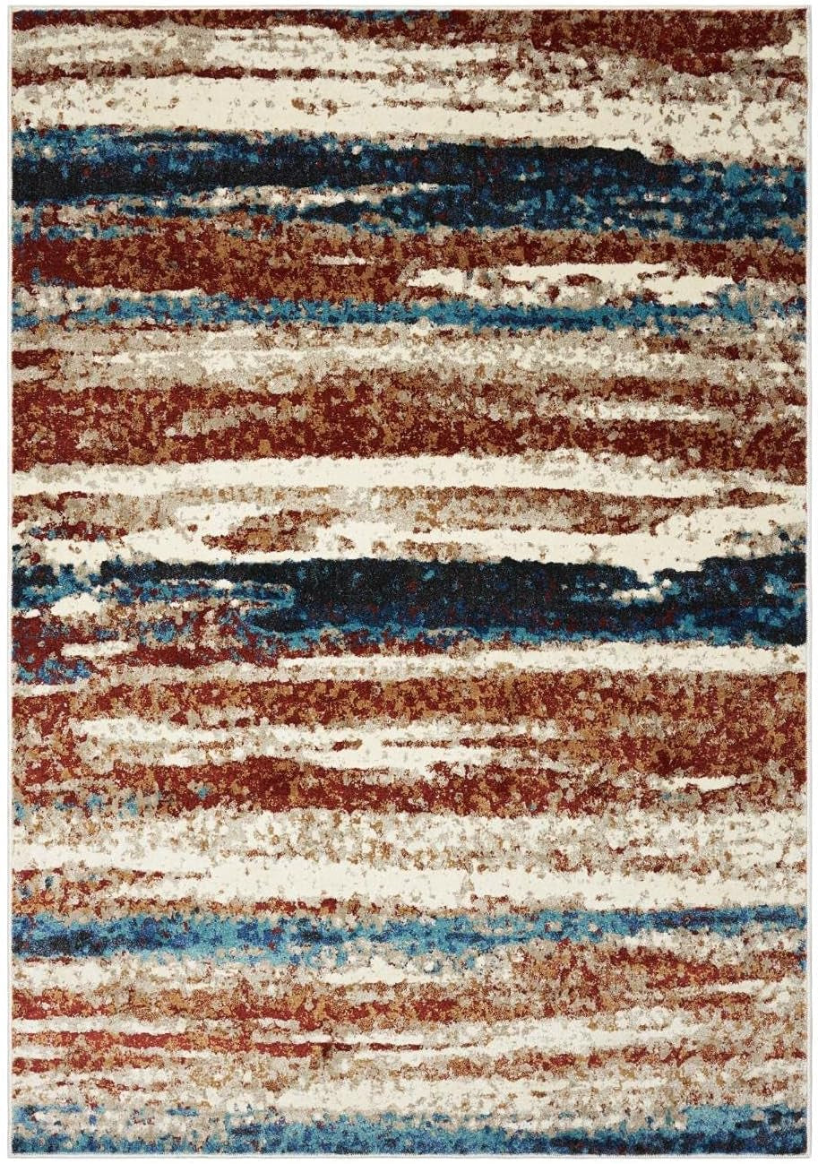 Lagos Collection Modern Passion 9X12 Abstract Area Rug