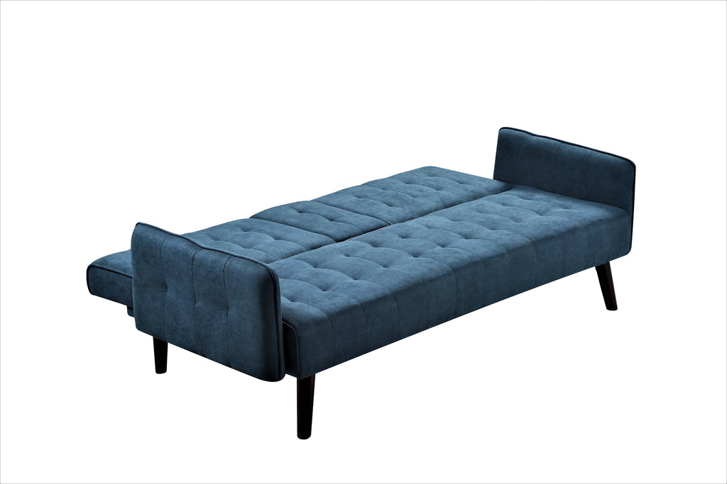 72   Sleeper Sofa Bed - Convertible Folding Backrest To Full Bed With Cup Holder