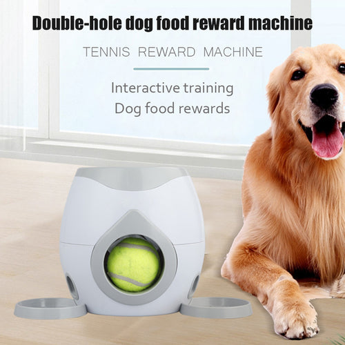 Automatic Pet Feeder Fetch Tennis Ball Dog Training Toys Interactive Throwing Ba