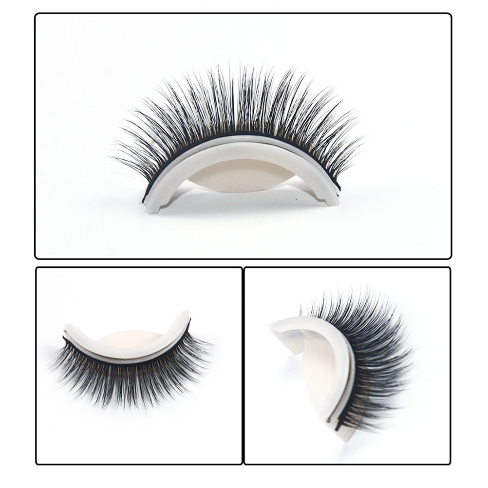 1 Pair Self Adhesive Eyelashes Reusable 3D False Lashes Easy To Wear And Remove 