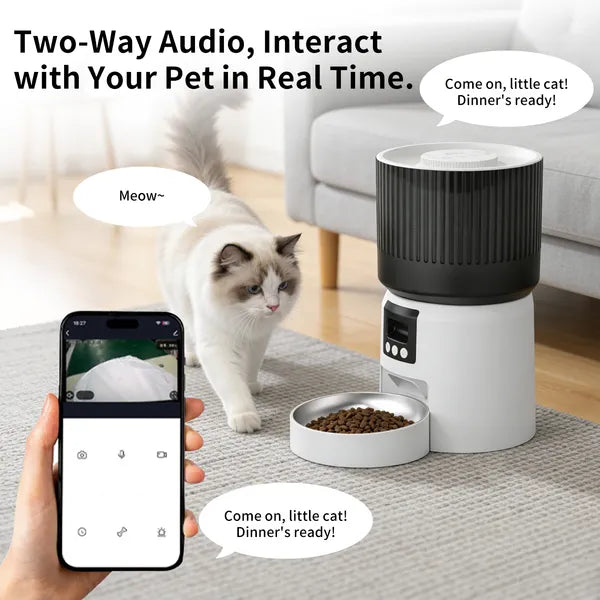 Intelligent Fully Automatic Pet Feeder, Timed And Quantitative Feeding, Remote C