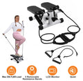 Steppers For Exercise, Mini Stair Stepper With Resistance Bands At Home Workout 