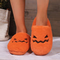 Cute Halloween Pumpkin Slippers Winter Warm Plush Bedroom Floor Home S (Viral) — MEGA MARKET