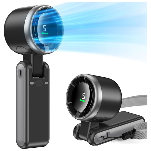 3 IN 1 Portable Handheld Turbo Fan, 5 Gear Wind,2500mAh Battery Operated