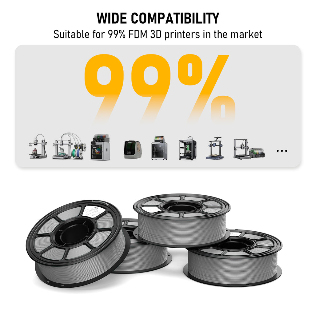 Silk PLA Filament 1.75mm, 1.1kg Spool, Glossy Shiny Finish, Smooth Printing 3D P
