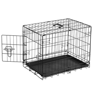 Single Door Dog Cage - Durable Metal Pet Kennel