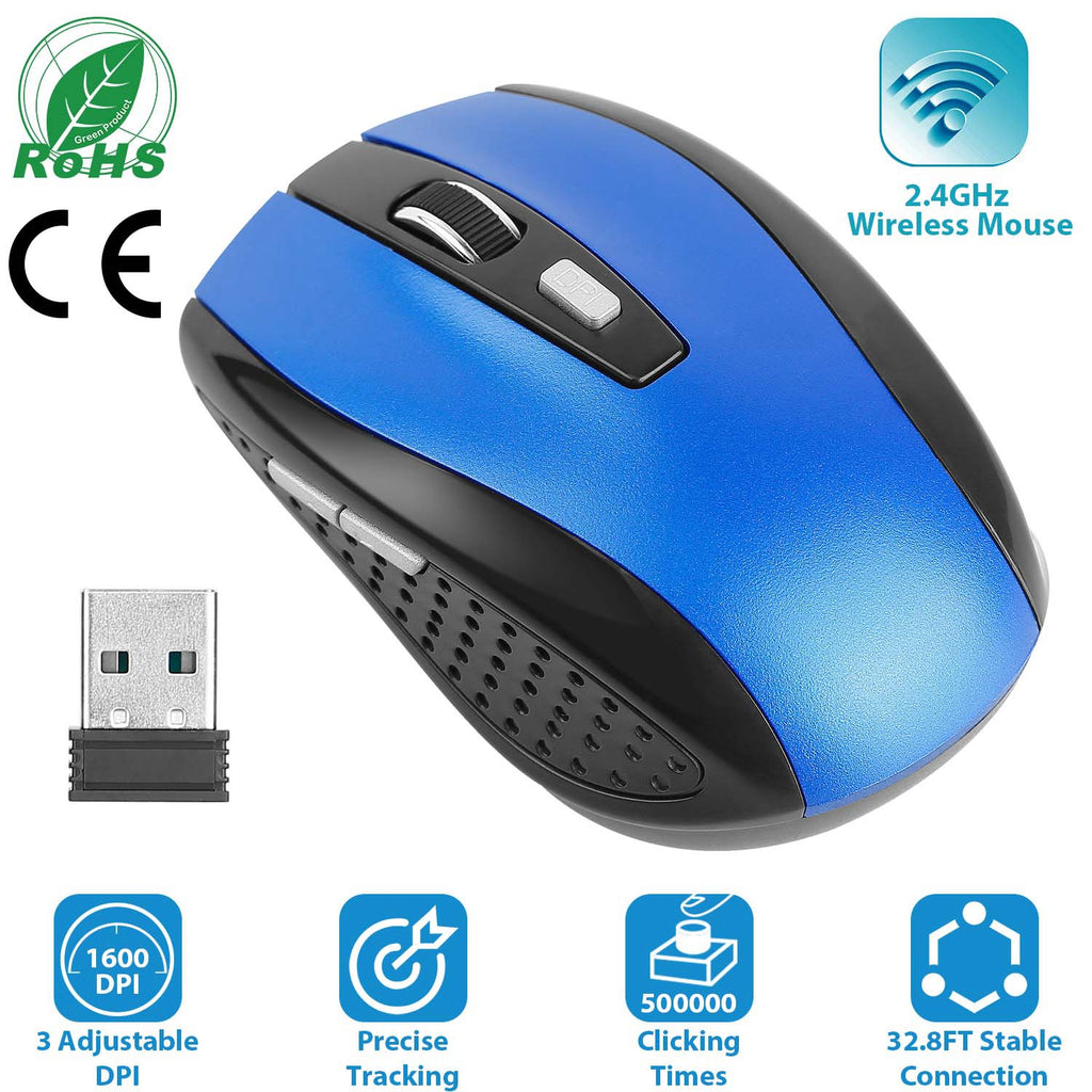 2.4G Wireless Gaming Mouse Optical Mice WIth Receiver 3 Adjustable DPI 6 Buttons