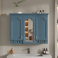35 Inch Wall-Mount All-in-One Mirror Cabinet With Adjustable Shelves, Soft-Closi