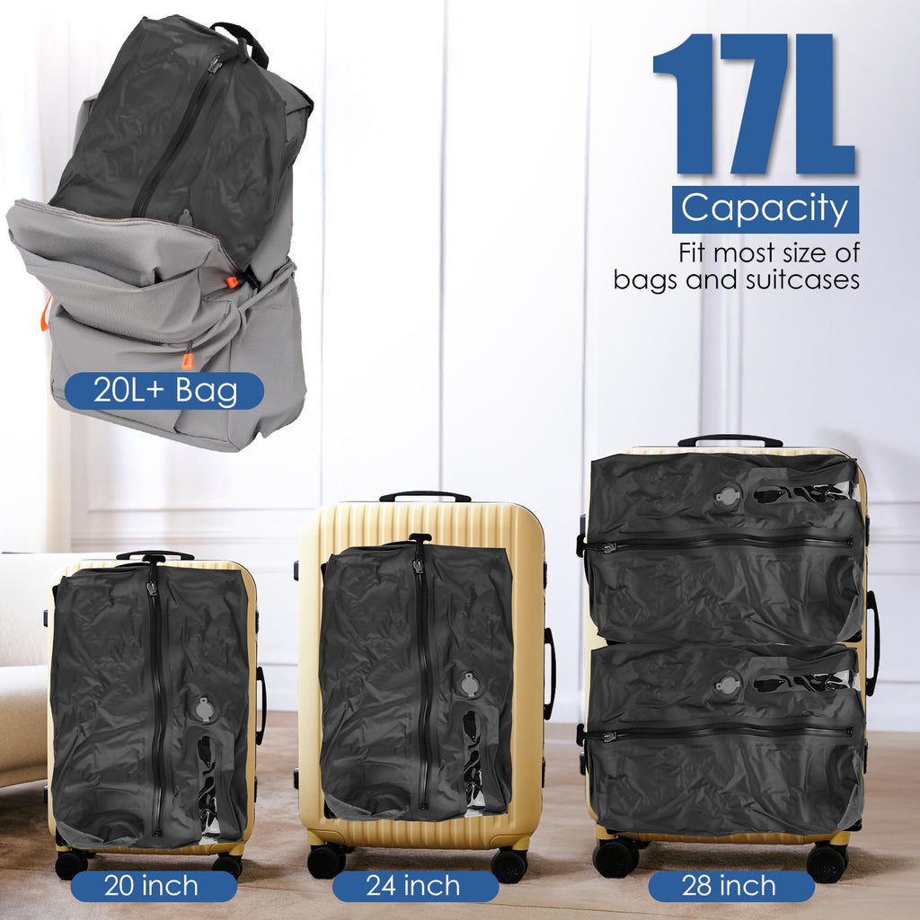 2Pcs 17L Vacuum Bags With Pump Clear Window Handle IP67 Waterproof TPU Vacuum Pa