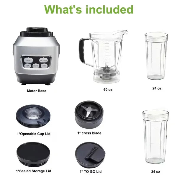 Moothie Blender, Countertop Blenders For Kitchen With 23 34 60oz BPA-Free Portab