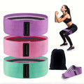 Set Of 3 Resistance Exercise Loop Bands Fitness Home Gym Yoga Glutes Booty Train