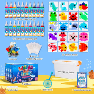 Magic Gel Water Pet Slow-Rebound Toy Set - 20 Types Of Gel