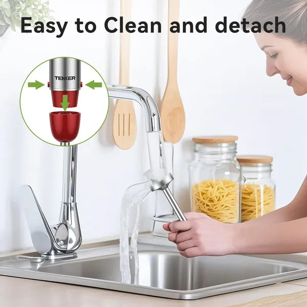 TENKER 5-in-1 Hand Immersion Blender, 1000W 12 Speed Handheld Blender, Copper Mo