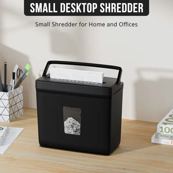Paper Shredder For Home Use,5 Sheets Small Crosscut Paper Shredder,P-4 Security 