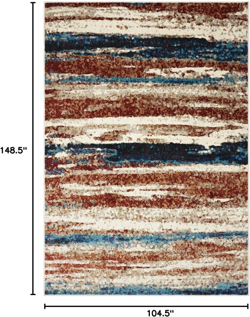 Lagos Collection Modern Passion 9X12 Abstract Area Rug
