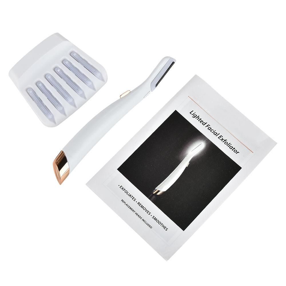 Electric Facial Hair Remover & Eyebrow Trimmer With LED Light
