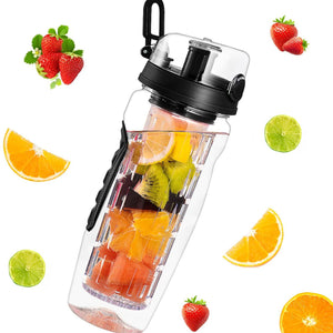 32oz Fruit Infusing Infuser Water Bottle BPA Free Sport Infuser